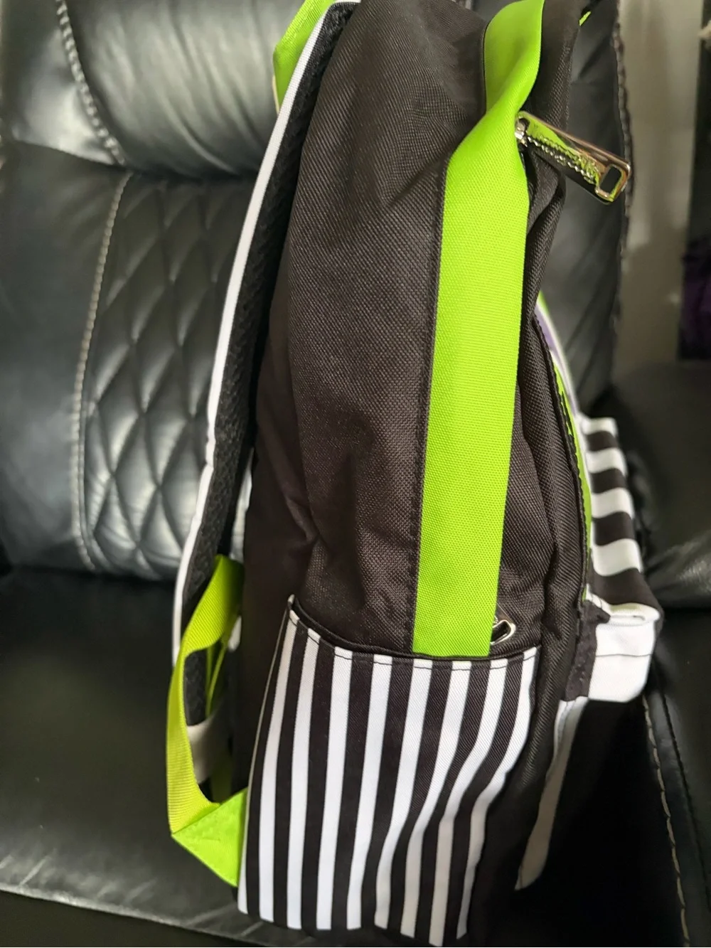 Loungefly Beetlejuice Cosplay Black Green Purple full size Backpack
